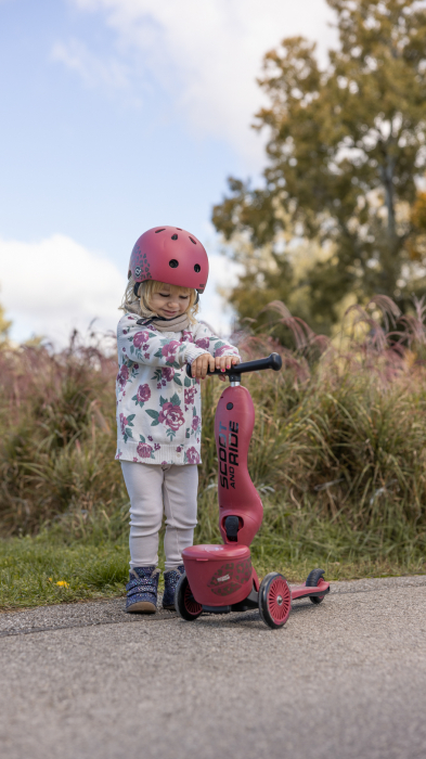 Trotineta copii cu sezut, suport jucarie, transformabila 2in1, HighwayKick 1 Lifestyle Wildcat, 1-5 ani, pana la 50 kg, Scoot & Ride [24]