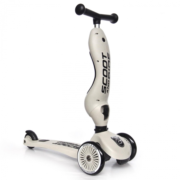Trotineta copii cu sezut, transformabila 2in1, HighwayKick 1 Ash, 1-5 ani, pana la 50 kg, Scoot & Ride [4]