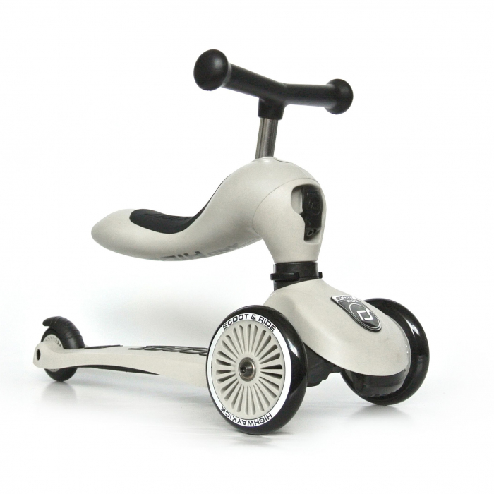 Trotineta copii cu sezut, transformabila 2in1, HighwayKick 1 Ash, 1-5 ani, pana la 50 kg, Scoot & Ride [5]
