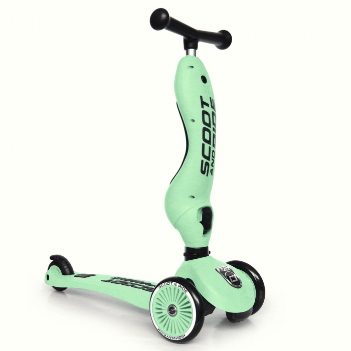 Trotineta copii cu sezut, transformabila 2in1, HighwayKick 1 Kiwi, 1-5 ani, pana la 50 kg, Scoot & Ride [3]
