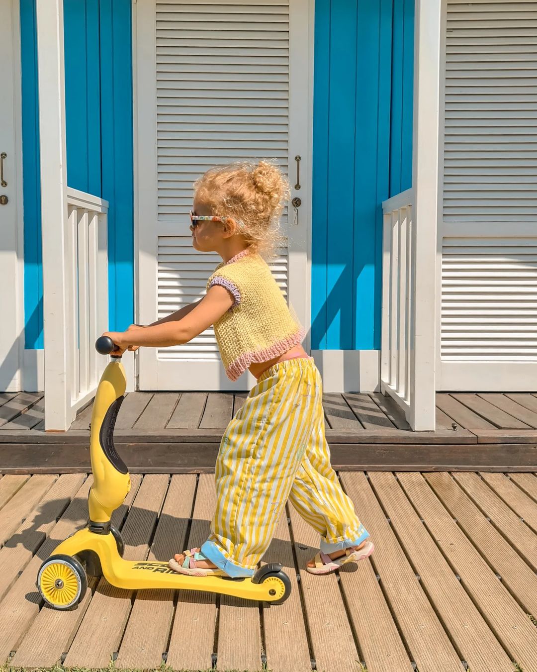 Trotineta copii cu sezut, transformabila 2in1, HighwayKick 1 Lemon, 1-5 ani, pana la 50 kg, Scoot & Ride [11]