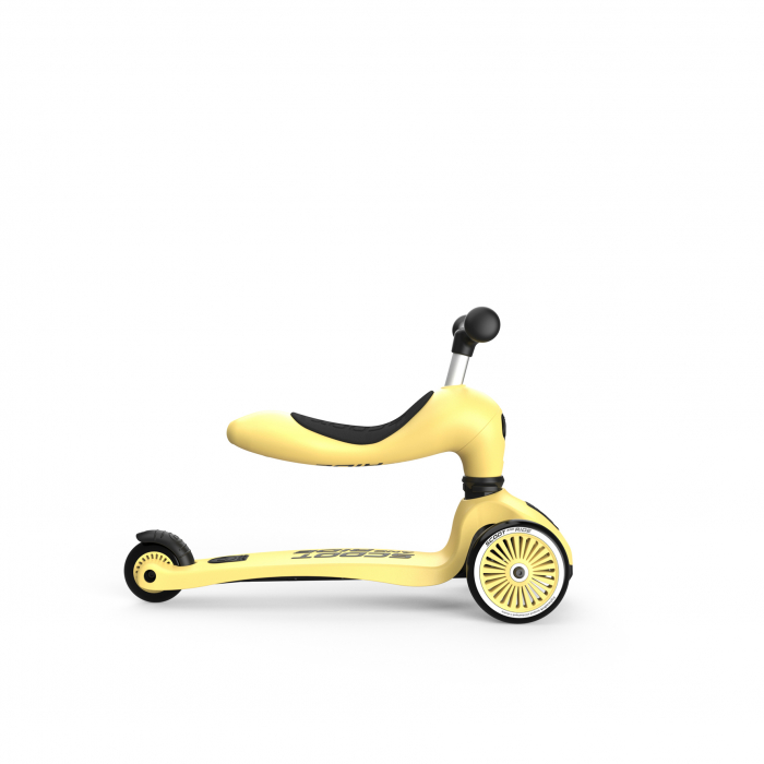 Trotineta copii cu sezut, transformabila 2in1, HighwayKick 1 Lemon, 1-5 ani, pana la 50 kg, Scoot & Ride [5]