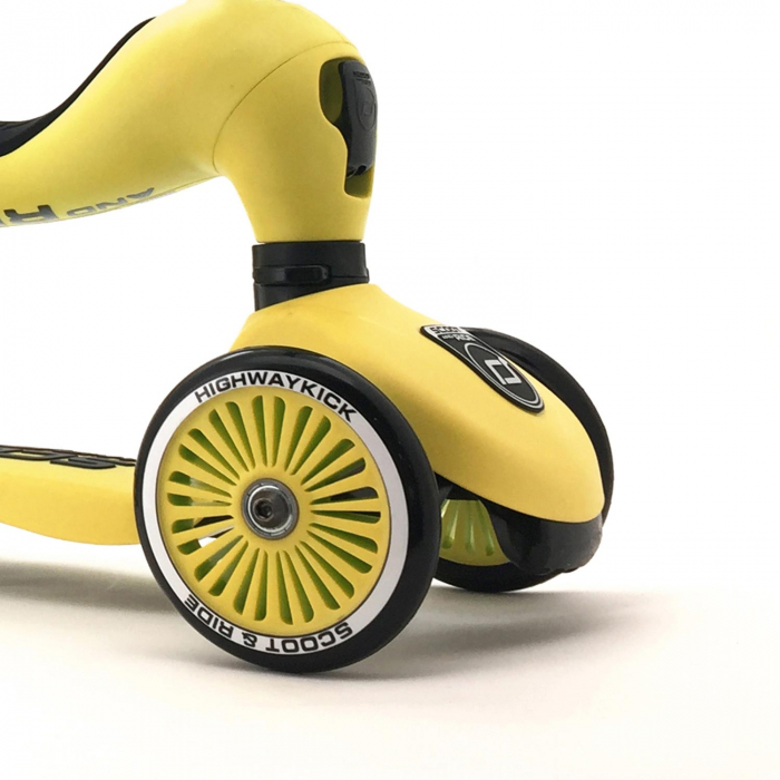 Trotineta copii cu sezut, transformabila 2in1, HighwayKick 1 Lemon, 1-5 ani, pana la 50 kg, Scoot & Ride [5]
