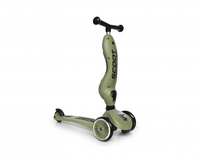Trotineta copii cu sezut, transformabila 2in1, HighwayKick 1 Olive, 1-5 ani, pana la 50 kg, Scoot & Ride [2]
