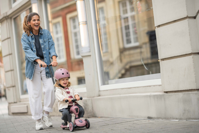 Trotineta copii cu sezut si maner, transformabila 3in1, Highwaykick 1 Push and Go Wildberry, 1-5 ani, pana la 50 kg, Scoot & Ride [21]
