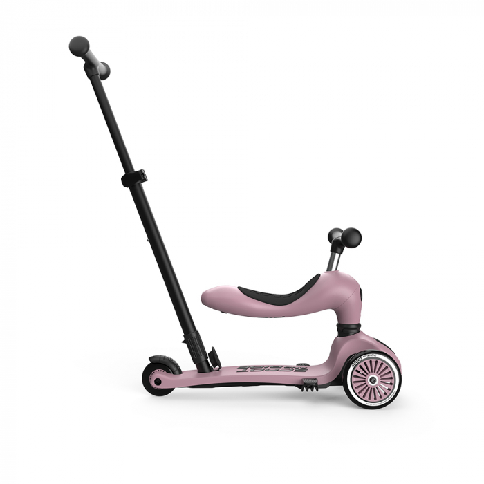 Trotineta copii cu sezut si maner, transformabila 3in1, Highwaykick 1 Push and Go Wildberry, 1-5 ani, pana la 50 kg, Scoot & Ride [3]