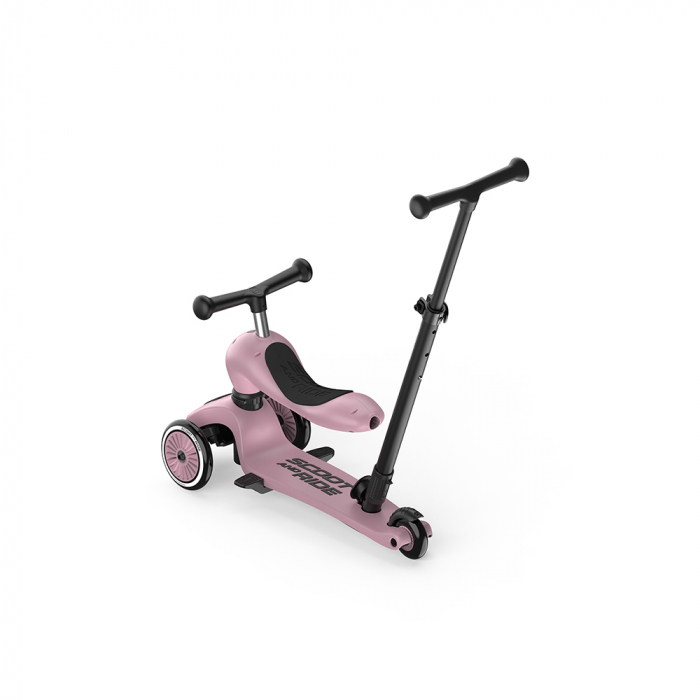 Trotineta copii cu sezut si maner, transformabila 3in1, Highwaykick 1 Push and Go Wildberry, 1-5 ani, pana la 50 kg, Scoot & Ride [5]