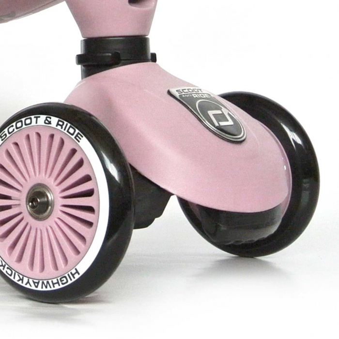Trotineta copii cu sezut, transformabila 2in1, HighwayKick 1 Rose, 1-5 ani, pana la 50 kg, Scoot & Ride [4]