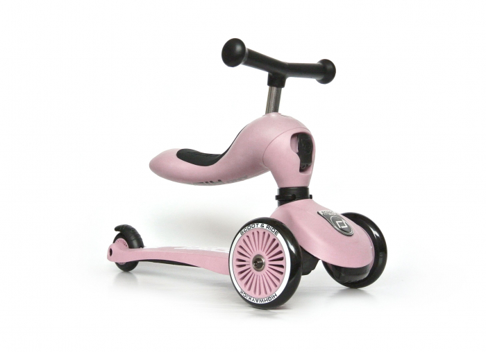 Trotineta copii cu sezut, transformabila 2in1, HighwayKick 1 Rose, 1-5 ani, pana la 50 kg, Scoot & Ride [2]