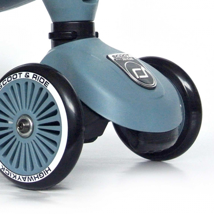Trotineta copii cu sezut, transformabila 2in1, HighwayKick 1 Steel, 1-5 ani, pana la 50 kg, Scoot & Ride [7]