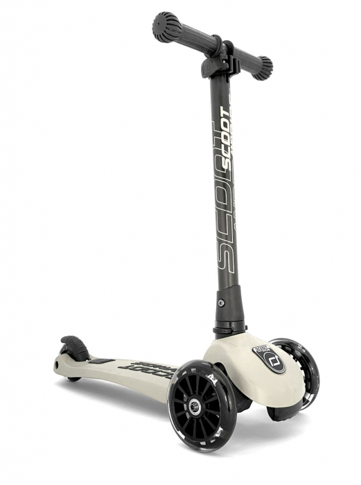 Trotineta copii pliabila, reglabila, roti luminoase, Highwaykick 3 Led Ash, 3-6 ani, pana la 50 kg, Scoot & Ride [5]