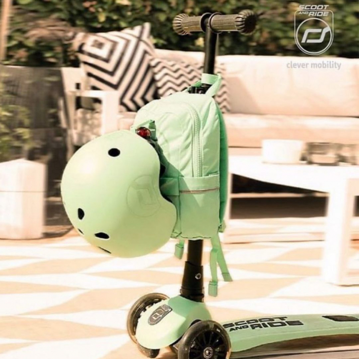Trotineta copii pliabila, reglabila, roti luminoase, Highwaykick 3 Led Kiwi, 3-6 ani, pana la 50 kg, Scoot & Ride [4]