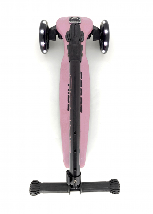 Trotineta copii pliabila, reglabila, roti luminoase, Highwaykick 3 Led Rose, 3-6 ani, pana la 50 kg, Scoot & Ride [5]
