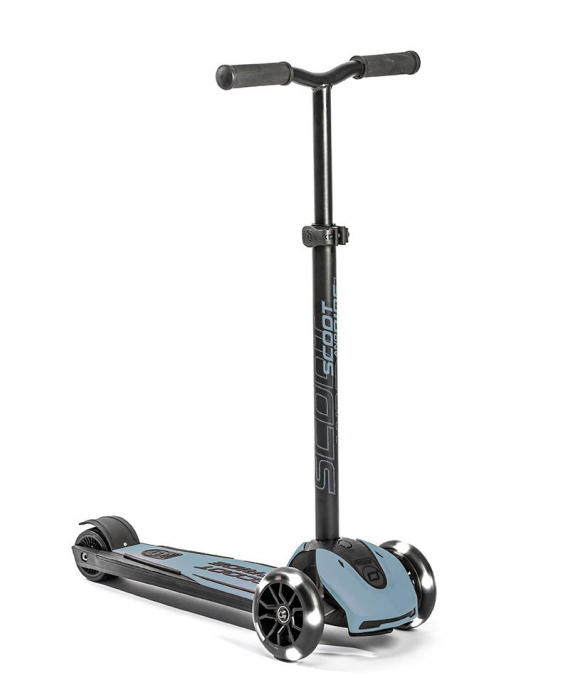 Trotineta copii pliabila, reglabila, roti luminoase, Highwaykick 5 Led Steel, 5 ani +, pana la 80 kg, Scoot & Ride [3]
