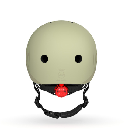 Casca de protectie pentru copii cu finisaj mat, sistem de reglare magnetic, Include lumină de siguranță LED și căptușeală moale din fleece pentru protecție suplimentară, S-M, 51-55 cm, 3 ani+, Olive [2]