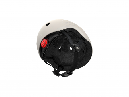 Casca de protectie pentru copii cu finisaj mat, sistem de reglare magnetic, Include lumină de siguranță LED și căptușeală moale din fleece pentru protecție suplimentară, S-M, 51-55 cm, 3 ani+,  Ash, S [7]