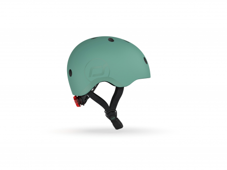 Casca de protectie pentru copii cu finisaj mat, sistem de reglare magnetic, Include lumină de siguranță LED și căptușeală moale din fleece pentru protecție suplimentară, S-M, 51-55 cm, 3 ani+,  Forest [1]