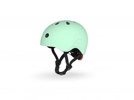 Casca de protectie pentru copii cu finisaj mat, sistem de reglare magnetic, Include lumină de siguranță LED și căptușeală moale din fleece pentru protecție suplimentară, S-M, 51-55 cm, 3 ani+,  Kiwi, [3]