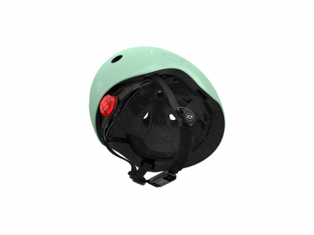 Casca de protectie pentru copii cu finisaj mat, sistem de reglare magnetic, Include lumină de siguranță LED și căptușeală moale din fleece pentru protecție suplimentară, S-M, 51-55 cm, 3 ani+,  Kiwi, [7]