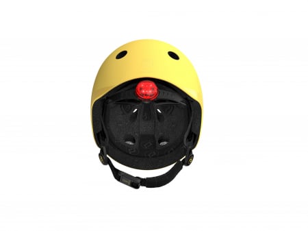 Casca de protectie pentru copii cu finisaj mat, sistem de reglare magnetic, Include lumină de siguranță LED și căptușeală moale din fleece pentru protecție suplimentară, S-M, 51-55 cm, 3 ani+,  Lemon, [6]