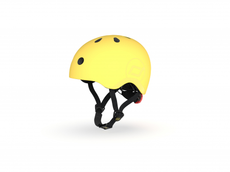 Casca de protectie pentru copii cu finisaj mat, sistem de reglare magnetic, Include lumină de siguranță LED și căptușeală moale din fleece pentru protecție suplimentară, S-M, 51-55 cm, 3 ani+,  Lemon, [3]