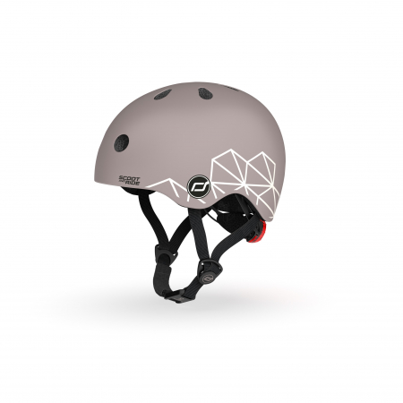 Casca de protectie pentru copii, sistem de reglare magnetic cu led, XXS-S, 45-51 cm, 1 an+, Brown Lines, Scoot & Ride [3]