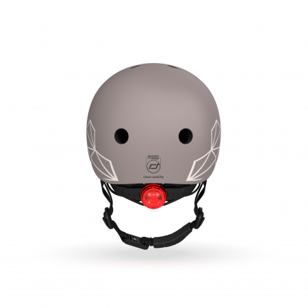 Casca de protectie pentru copii, sistem de reglare magnetic cu led, XXS-S, 45-51 cm, 1 an+, Brown Lines, Scoot & Ride [5]