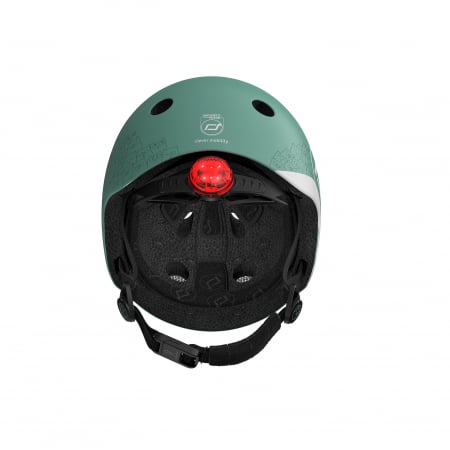 Casca de protectie pentru copii, sistem de reglare magnetic cu led, XXS-S, 45-51 cm, 1 an+, Forest Reflectorizant, Scoot & Ride [8]
