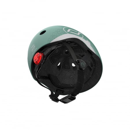 Casca de protectie pentru copii, sistem de reglare magnetic cu led, XXS-S, 45-51 cm, 1 an+, Forest Reflectorizant, Scoot & Ride [7]