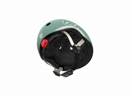 Casca de protectie pentru copii, sistem de reglare magnetic cu led, XXS-S, 45-51 cm, 1 an+, Forest, Scoot & Ride [6]