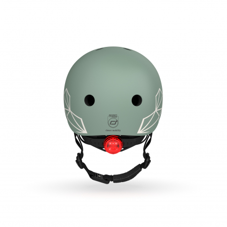 Casca de protectie pentru copii, sistem de reglare magnetic cu led, XXS-S, 45-51 cm, 1 an+, Green Lines, Scoot & Ride [6]