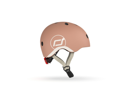 Casca de protectie pentru copii, sistem de reglare magnetic cu led, XXS-S, 45-51 cm, 1 an+, Mocha, Scoot & Ride [1]