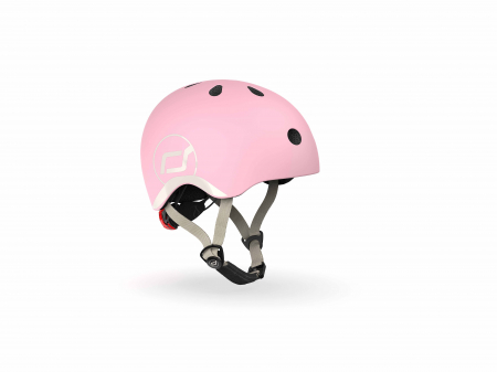 Casca de protectie pentru copii, sistem de reglare magnetic cu led, XXS-S, 45-51 cm, 1 an+, Rose, Scoot & Ride [2]