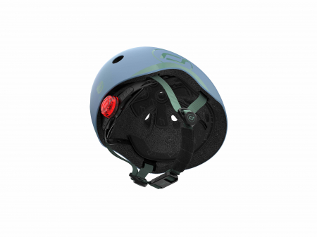 Casca de protectie pentru copii, sistem de reglare magnetic cu led, XXS-S, 45-51 cm, 1 an+, Steel, Scoot & Ride [6]