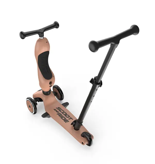 Trotineta copii cu sezut si maner, transformabila 3in1, Highwaykick 1 Push and Go Mocha, 1-5 ani, pana la 50 kg, Scoot & Ride [7]