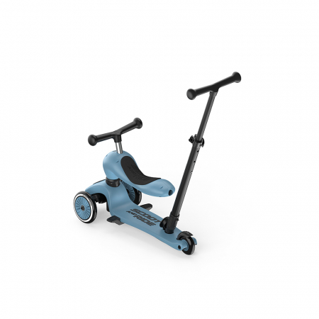 Trotineta copii cu sezut si maner, transformabila 3in1, Highwaykick 1 Push and Go Steel, 1-5 ani, pana la 50 kg, Scoot & Ride [3]