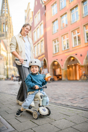 Trotineta copii cu sezut si maner, transformabila 3in1, Highwaykick 1 Push and Go Ash, 1-5 ani, pana la 50 kg, Scoot & Ride [15]