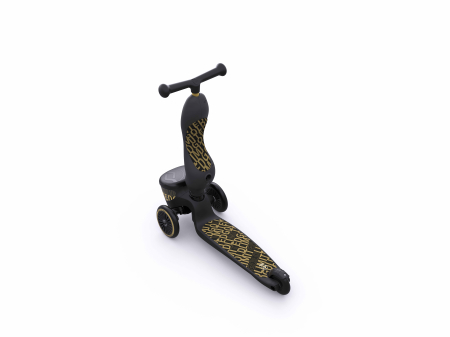 Trotineta copii cu sezut, suport jucarie, transformabila 2in1, HighwayKick 1 Lifestyle Black Gold Limited, 1-5 ani, pana la 50 kg, Scoot & Ride [1]