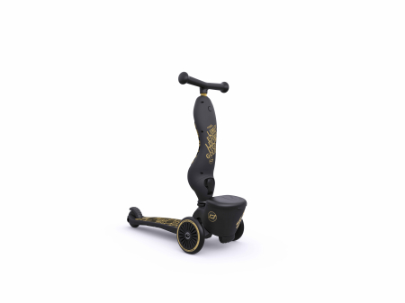 Trotineta copii cu sezut, suport jucarie, transformabila 2in1, HighwayKick 1 Lifestyle Black Gold Limited, 1-5 ani, pana la 50 kg, Scoot & Ride [2]