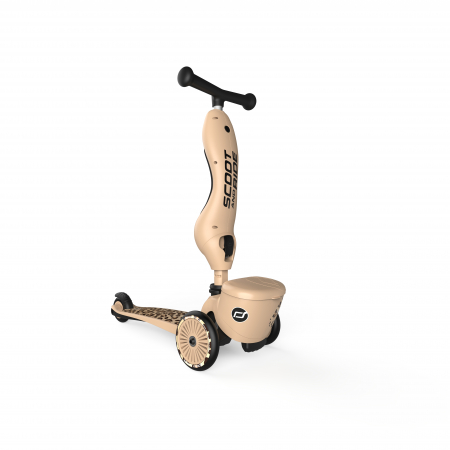 Trotineta copii cu sezut, suport jucarie, transformabila 2in1, HighwayKick 1 Lifestyle Leopard, 1-5 ani, pana la 50 kg, Scoot & Ride [17]