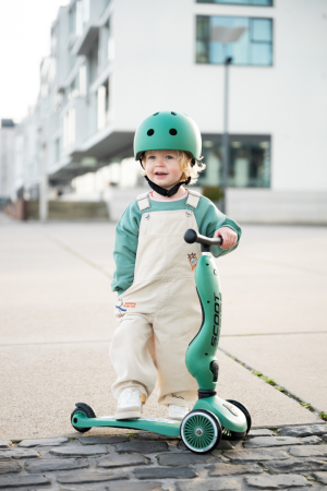 Trotinetă copii 2in1 premium Scoot & Ride HighwayKick 1 Forest, cu șezut, sistem anti-răsturnare, reglabilă 1–5 ani (max. 50 kg) [17]