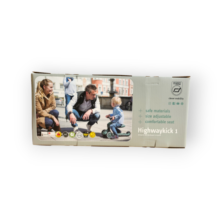 Trotinetă copii 2in1 premium Scoot & Ride HighwayKick 1 Forest, cu șezut, sistem anti-răsturnare, reglabilă 1–5 ani (max. 50 kg) [23]