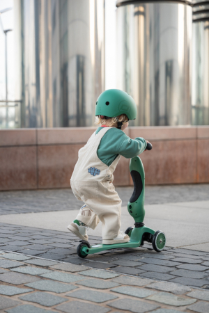 Trotinetă copii 2in1 premium Scoot & Ride HighwayKick 1 Forest, cu șezut, sistem anti-răsturnare, reglabilă 1–5 ani (max. 50 kg) [18]