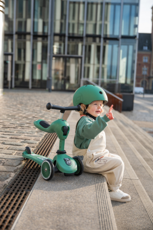 Trotinetă copii 2in1 premium Scoot & Ride HighwayKick 1 Forest, cu șezut, sistem anti-răsturnare, reglabilă 1–5 ani (max. 50 kg) [12]