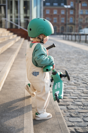 Trotinetă copii 2in1 premium Scoot & Ride HighwayKick 1 Forest, cu șezut, sistem anti-răsturnare, reglabilă 1–5 ani (max. 50 kg) [14]