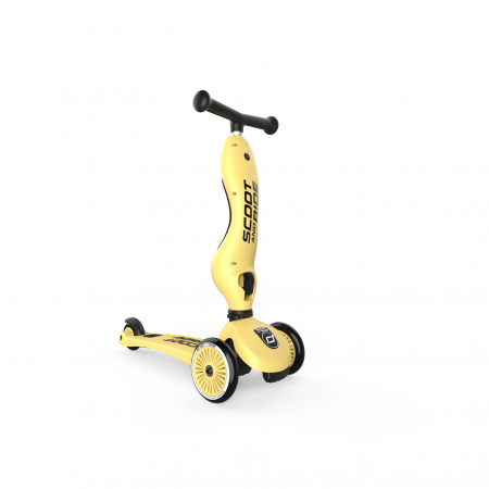 Trotineta copii cu sezut, transformabila 2in1, HighwayKick 1 Lemon, 1-5 ani, pana la 50 kg, Scoot & Ride [6]