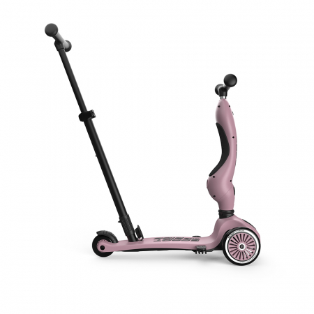 Trotineta copii cu sezut si maner, transformabila 3in1, Highwaykick 1 Push and Go Wildberry, 1-5 ani, pana la 50 kg, Scoot & Ride [9]
