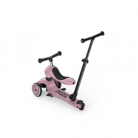 Trotineta copii cu sezut si maner, transformabila 3in1, Highwaykick 1 Push and Go Wildberry, 1-5 ani, pana la 50 kg, Scoot & Ride [4]