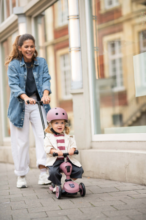 Trotineta copii cu sezut si maner, transformabila 3in1, Highwaykick 1 Push and Go Wildberry, 1-5 ani, pana la 50 kg, Scoot & Ride [14]