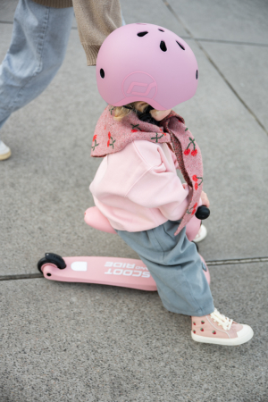 Trotinetă copii 2in1 premium Scoot & Ride HighwayKick 1 Rose, cu șezut, sistem anti-răsturnare, reglabilă 1–5 ani (max. 50 kg) [14]